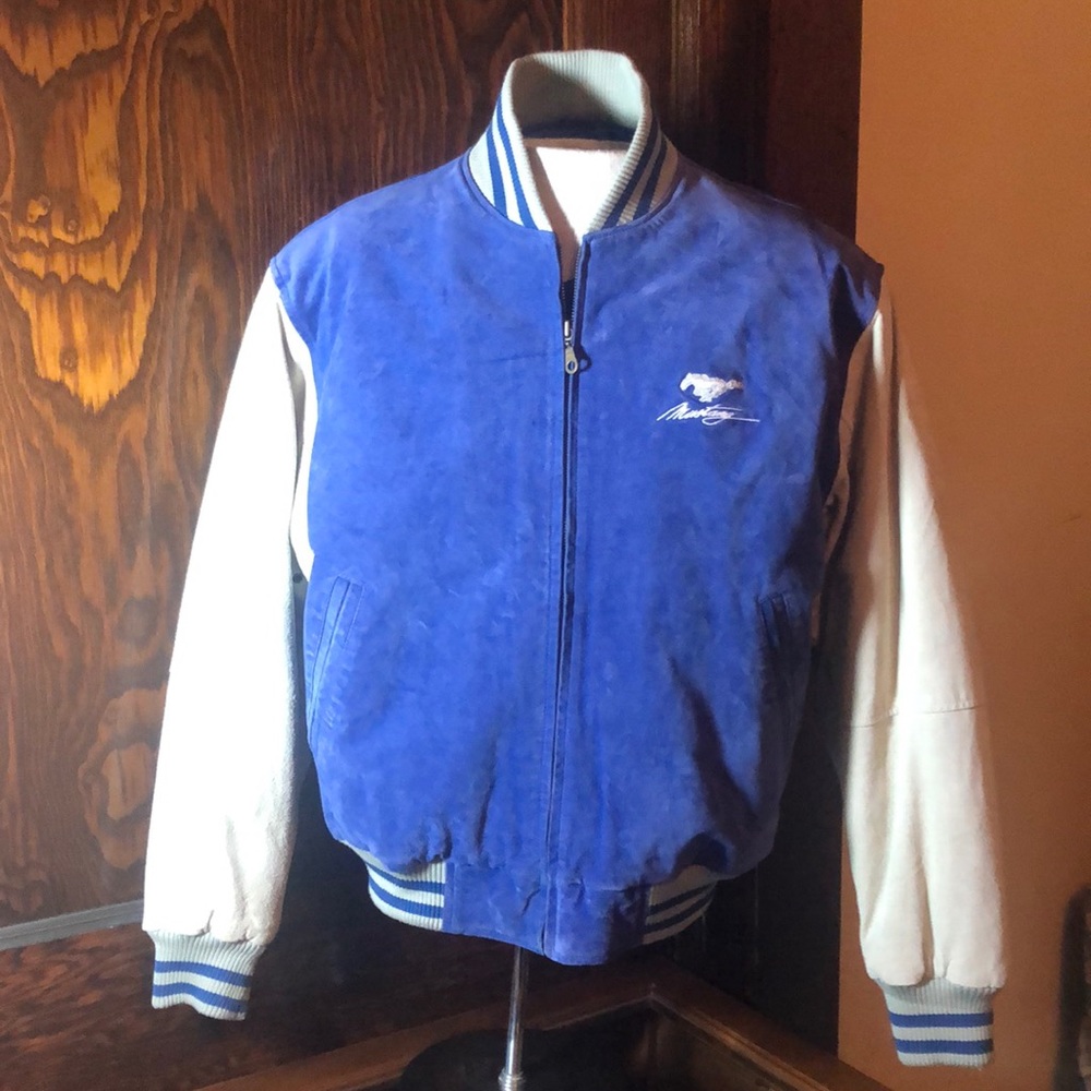 Suede Mustang Varsity Style Jacket by Spike Sport